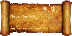 Metz Hartvig névjegykártya